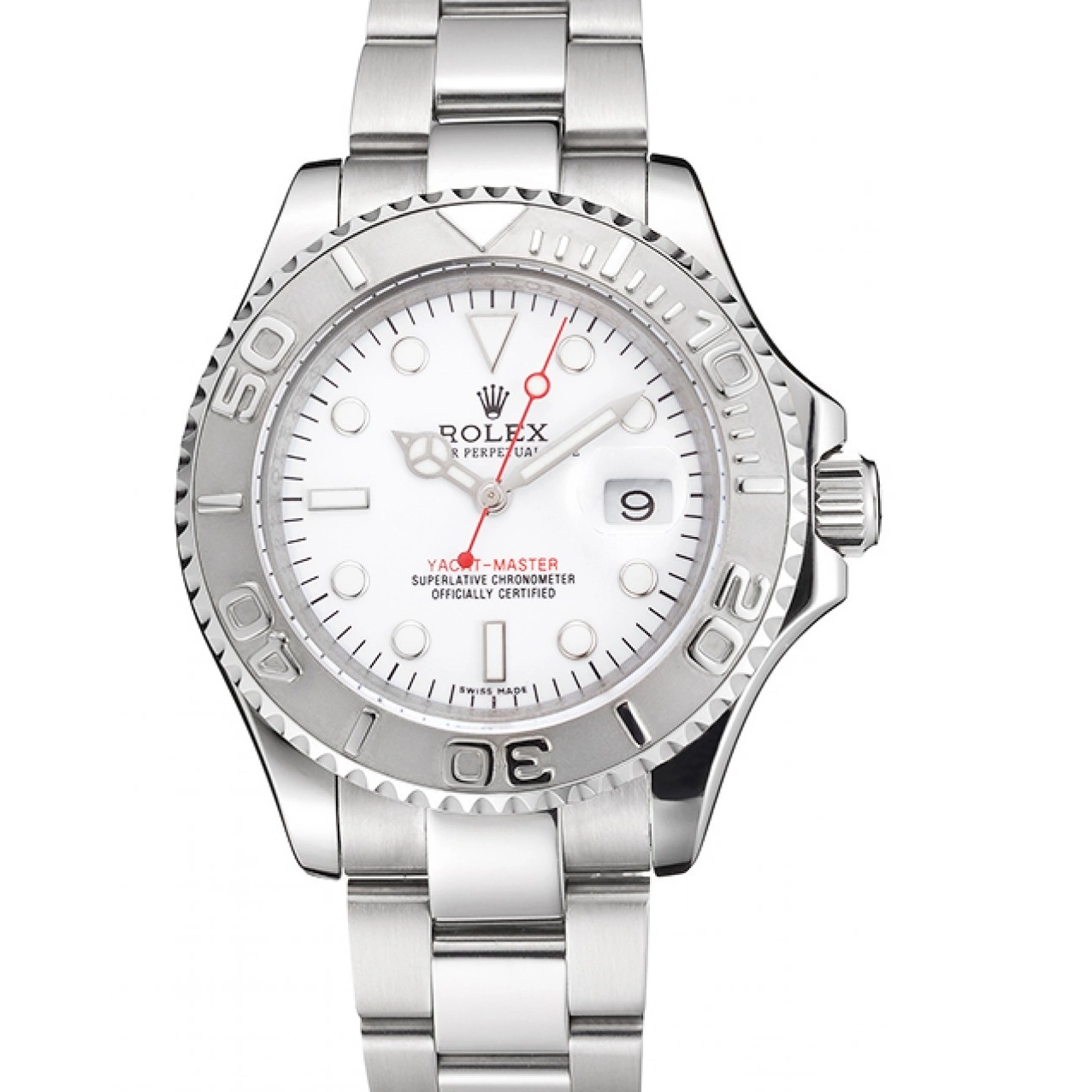 White Swiss And Case Staniless Rolex Steel Bracelet Yacht-Master Dial 0531